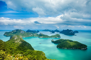 Tropical group of islands in Ang Thong National Marine Park. 