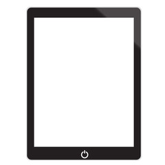 Black Tablet PC Vector illustration with blank screen
