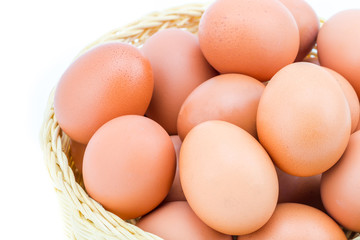 eggs isolated on white background