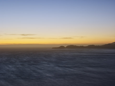 Bonita light house sparkling in the distance, San Francisco, California, USA