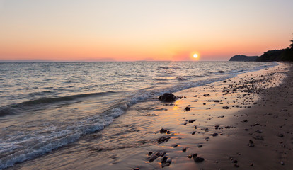 Sunset over the sea