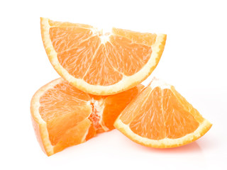 portions of orange on white