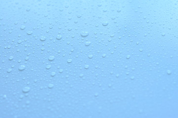 水滴　青色背景