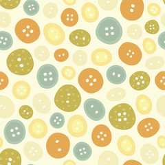 Vector abstract seamless pattern with buttons.