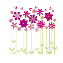 simple flower decoration vector illustration