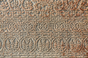 Ornate brown wall
