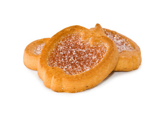 Isolated image of delicious cookies on a white background close up