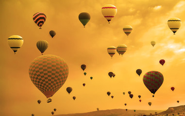 Naklejka premium Hot Air Balloons heat