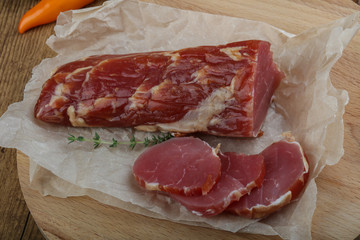 Dry cured pork fillet