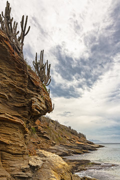 Eroded coastal rocks,  Fernandes, Buzios, Rio de Janeiro, Brazil