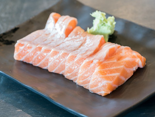 salmon sashimi