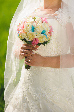 Bride Holding Bouquer