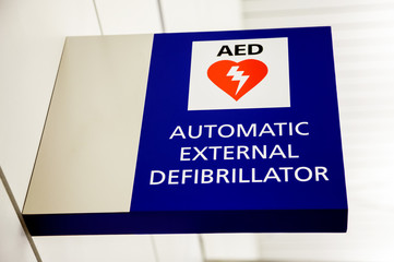 AED Automatic External Defibrillator Sign