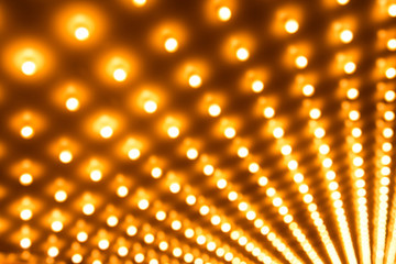 Theater Lights Out of Focus in Rows