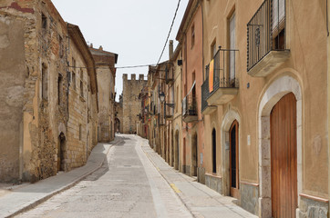 Fototapeta na wymiar Ancient street of the Spanish town Montblanc