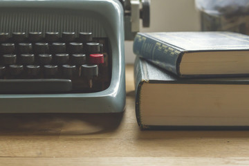 detail of a writer's desk