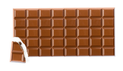 milk chocolate bar close-up
