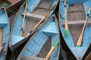 Fototapeta na wymiar Rowing Boats for Hire, Oxford