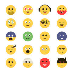 Vector emoticon. Emoticon set. Emoticon white background. Emoticon icons illustration. Emoticon isolated. Emoticon collection. Emoticon emotion. Emoticon for web, chat, site, sms.