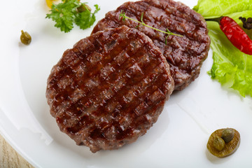 Grilled burger cutlet