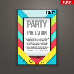 Fototapeta premium Design of template Invitation flyer or presentation. 