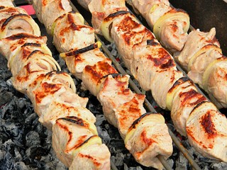 kebab on fire