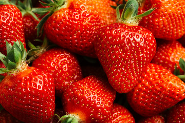 Fresh Strawberries full frame background