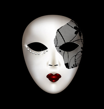 Black White Purge Full Face Masquerade Mask