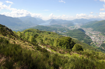 Obraz premium Landscape of the region of Lugano