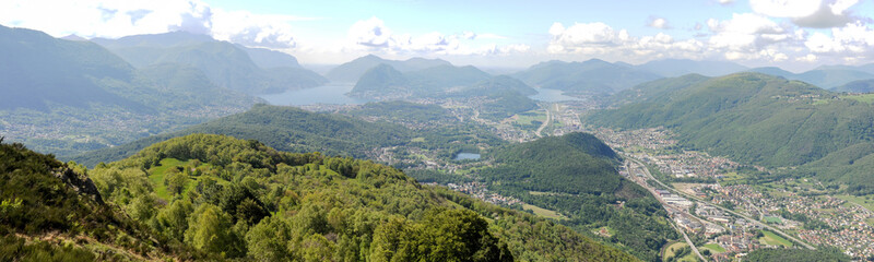 Fototapeta na wymiar Landscape of the region of Lugano