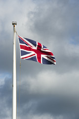 waving british flag