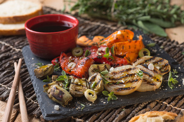 Organic grilled vegetables