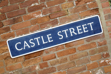 Castle Street Sign, Warwick, England