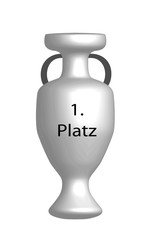 Pokal mit französicher Flagge