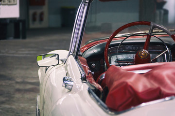 details of vintage cars