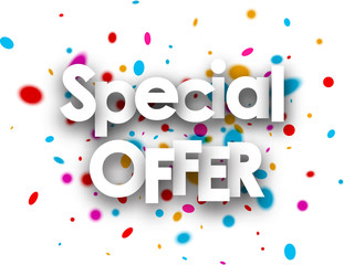 Special offer paper background.