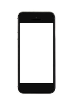 modern touch screen smartphone with blank screen isolated on white background [clipping path]
