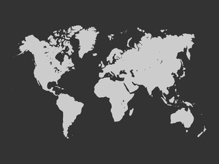 Fototapeta na wymiar World map silhouette