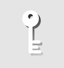 key icon with shadow