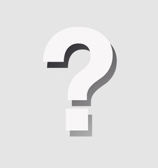 question icon with shadow