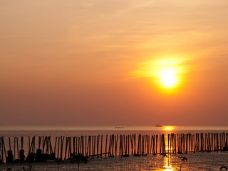 Obraz premium Sunset over the ocean