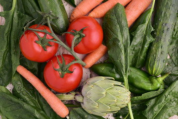 assortment of raw vegetables