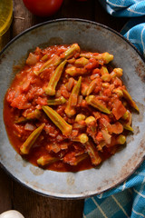 Okra dish with tomatoes