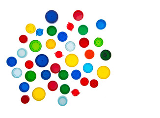 Recycle plastic bottle caps, color plastic caps