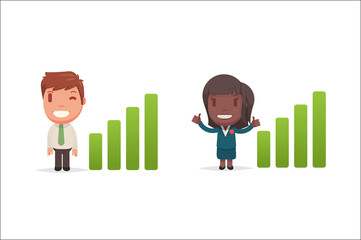 Business people vector set