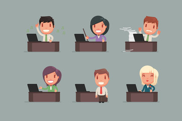 Cute business people