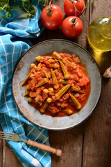 Okra dish with tomatoes