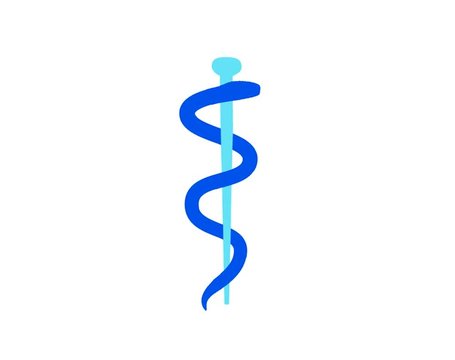 Simple motion graphics of the Rod or Staff of Asclepius/aesculapius associated with medicine and healthcare