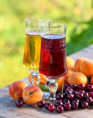 wine with apricots and cherries