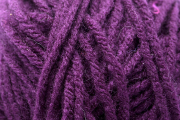 close up on yarn